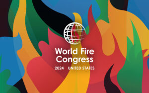 colorful custom illustration for World Fire Congress inaugural event