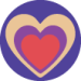 A series of colorful hearts in a circle icon representing your brand foundation.