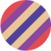 Multi colored lines in a circle representing your brand story.