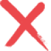 A red X icon representing what a brand is not.