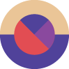 Multi colored circle icon representing your brand edge.